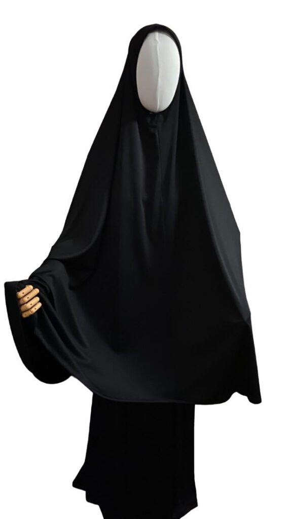 Khimaar Set Without Tie-Back + Abaya with Long Sleeves